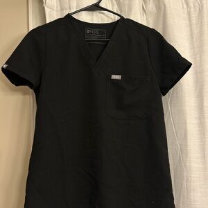 Figs Women's Black Scrub Shirt
